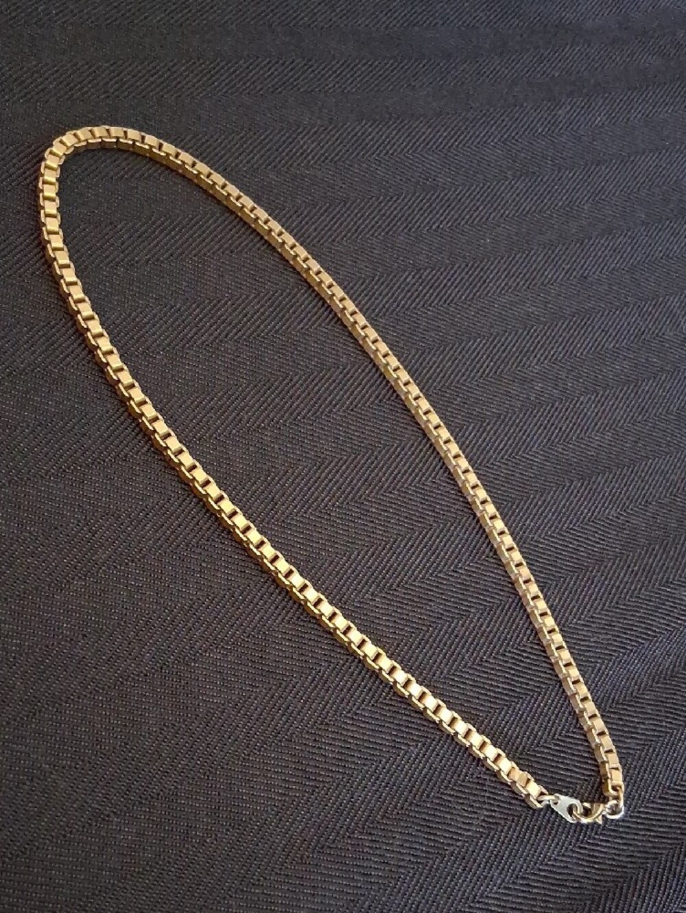 Vintage 16" Box Chain Necklace KK110 - Picture 11 of 13